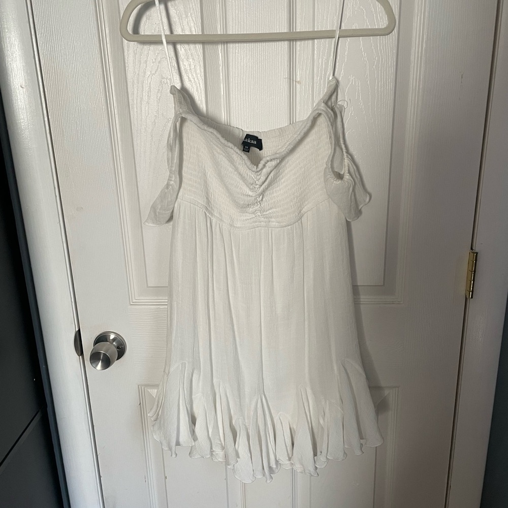 Aakaa White Off-Shoulder Camisole Top